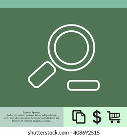 Zoom out, web line icon. Vector design