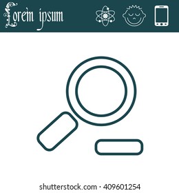 Zoom out, web line icon. Vector design