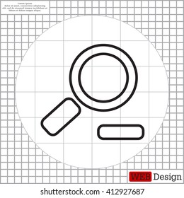 Zoom out, web line icon. Vector design