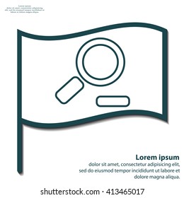 Zoom out, web line icon. Vector design