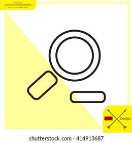 Zoom out, web line icon. Vector design