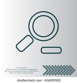 Zoom out, web line icon. Vector design