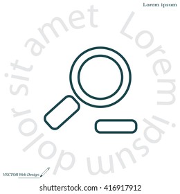 Zoom out, web line icon. Vector design