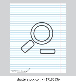 Zoom out, web line icon. Vector design