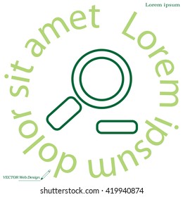 Zoom out, web line icon. Vector design