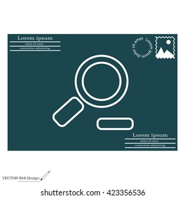 Zoom out, web line icon. Vector design