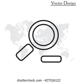 Zoom out, web line icon. Vector design