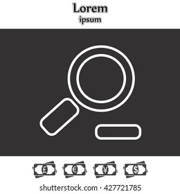 Zoom out, web line icon. Vector design