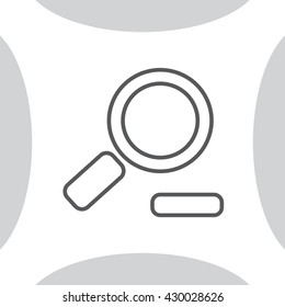 Zoom out, web line icon. Vector design