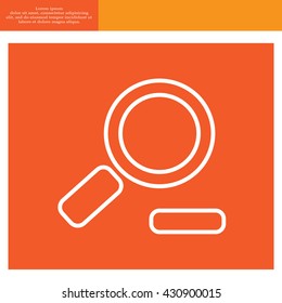 Zoom out, web line icon. Vector design