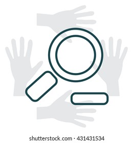 Zoom out, web line icon. Vector design