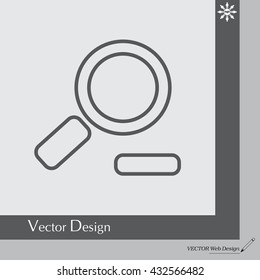 Zoom out, web line icon. Vector design