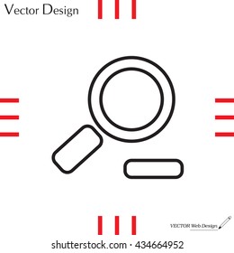 Zoom out, web line icon. Vector design