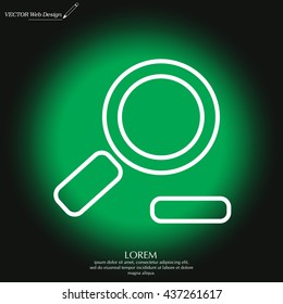 Zoom out, web line icon. Vector design