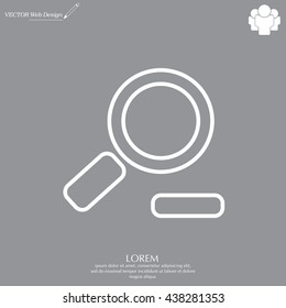 Zoom out, web line icon. Vector design