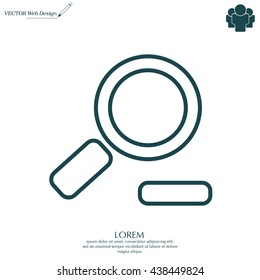 Zoom out, web line icon. Vector design