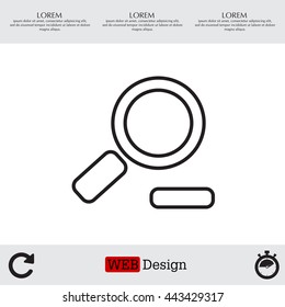 Zoom out, web line icon. Vector design
