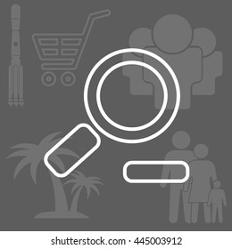 Zoom out, web line icon. Vector design
