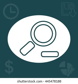 Zoom out, web line icon. Vector design