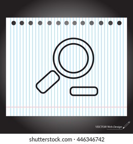 Zoom out, web line icon. Vector design