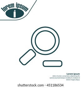 Zoom out, web line icon. Vector design