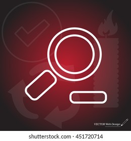 Zoom out, web line icon. Vector design