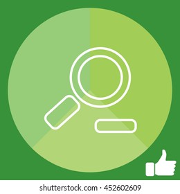 Zoom out, web line icon. Vector design