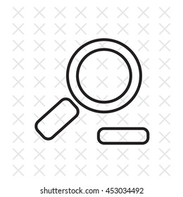 Zoom out, web line icon. Vector design
