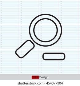 Zoom out, web line icon. Vector design