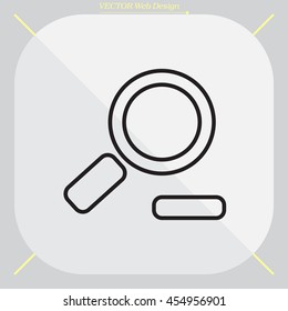 Zoom out, web line icon. Vector design