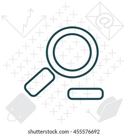 Zoom out, web line icon. Vector design