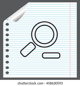 Zoom out, web line icon. Vector design
