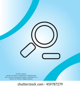 Zoom out, web line icon. Vector design