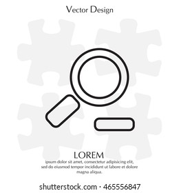 Zoom out, web line icon. Vector design
