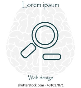 Zoom out, web line icon. Vector design