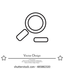 Zoom out, web line icon. Vector design