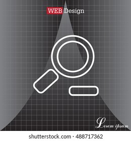 Zoom out, web line icon. Vector design