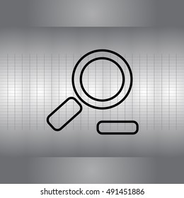 Zoom out, web line icon. Vector design