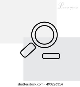 Zoom out, web line icon. Vector design