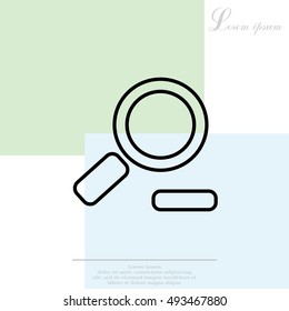 Zoom out, web line icon. Vector design