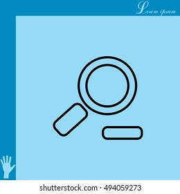 Zoom out, web line icon. Vector design
