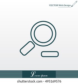 Zoom out, web line icon. Vector design