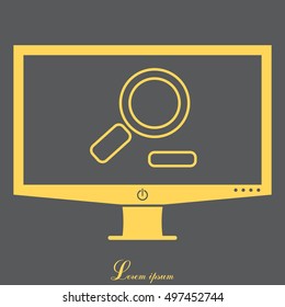 Zoom out, web line icon. Vector design