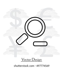 Zoom out, web line icon. Vector design