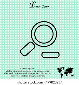 Zoom out, web line icon. Vector design