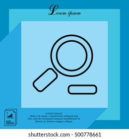 Zoom out, web line icon. Vector design
