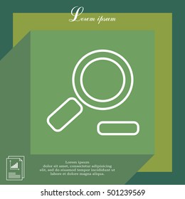 Zoom out, web line icon. Vector design