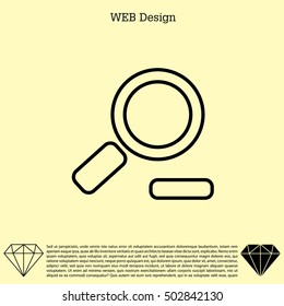 Zoom out, web line icon. Vector design