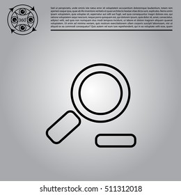 Zoom out, web line icon. Vector design