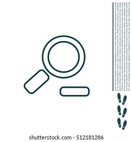 Zoom out, web line icon. Vector design